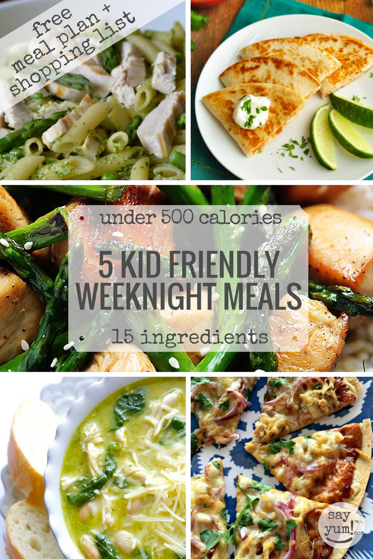 5 kid-friendly, easy, spring weeknight dinners under 500 calories ...